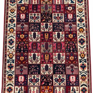 Palatial Handwoven Persian Bakhtiari Khesti Garden Panel Carpet – Authentic Wool Rug – Item 236